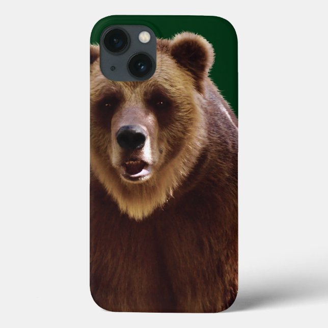 Old Grizzly Bear Wildlife Animal Lover Device Case (Back)