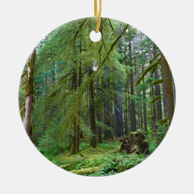 Old Growth Forest Ceramic Tree Decoration (Front)