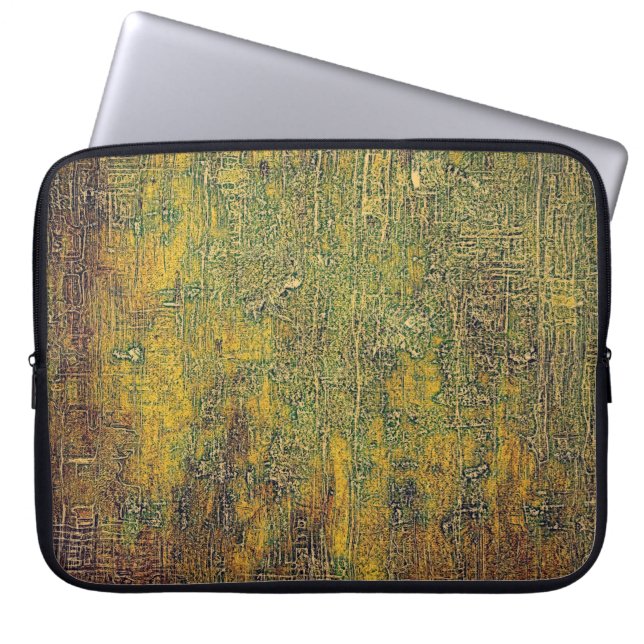 Old grunge background or aged shabby texture with  laptop sleeve (Front)