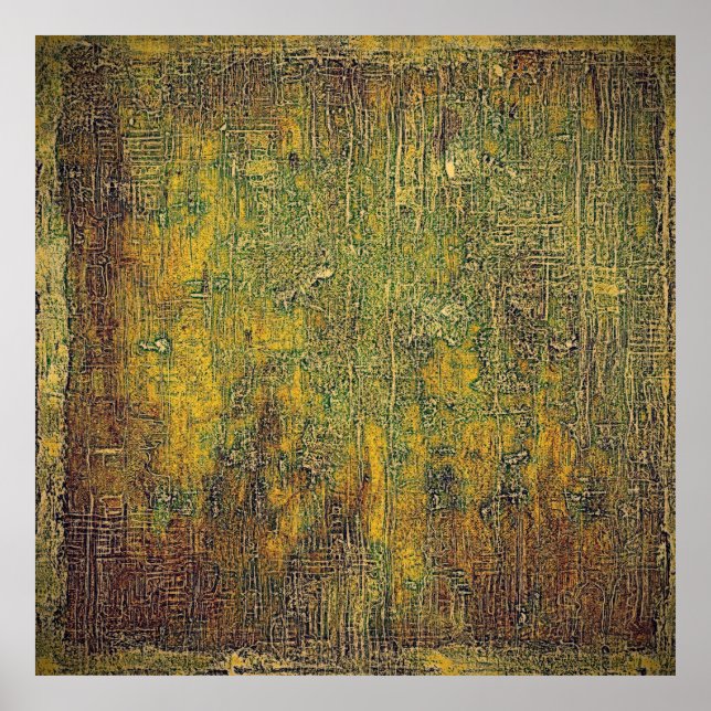 Old grunge background or aged shabby texture with  poster (Front)