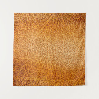 Old grunge brown leather texture tapestry