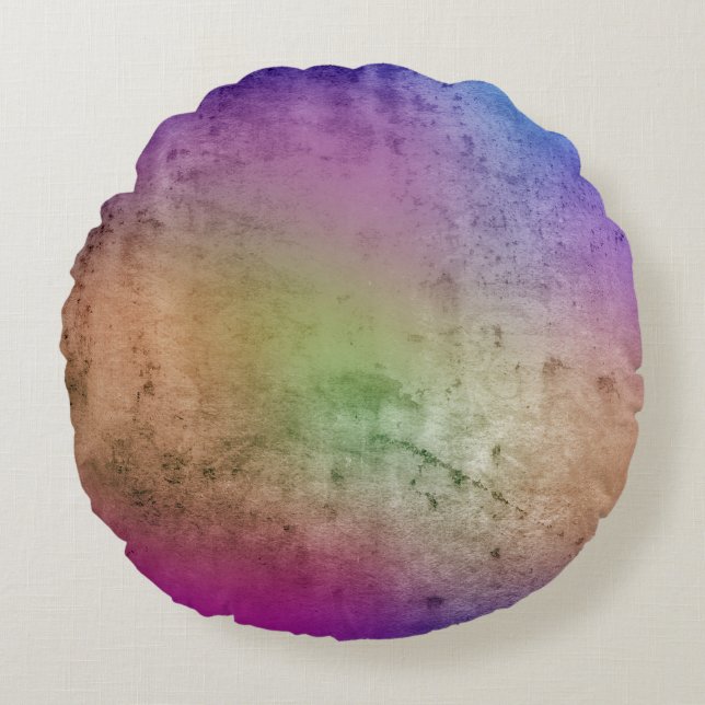 Old grunge colour wall backgroundabstract, ancient round cushion (Front)