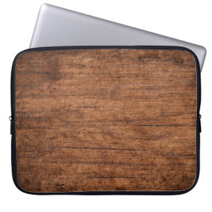 Old grunge dark textured wooden background, The su Laptop Sleeve
