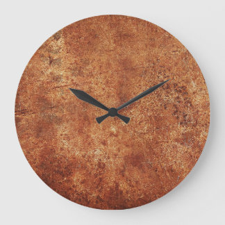 Old Grunge Rustic Metal Texture Large Clock
