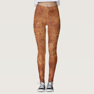 Old Grunge Rustic Metal Texture Leggings