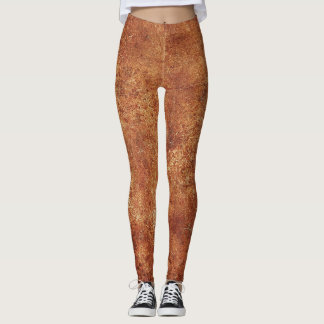 Old Grunge Rustic Metal Texture Leggings