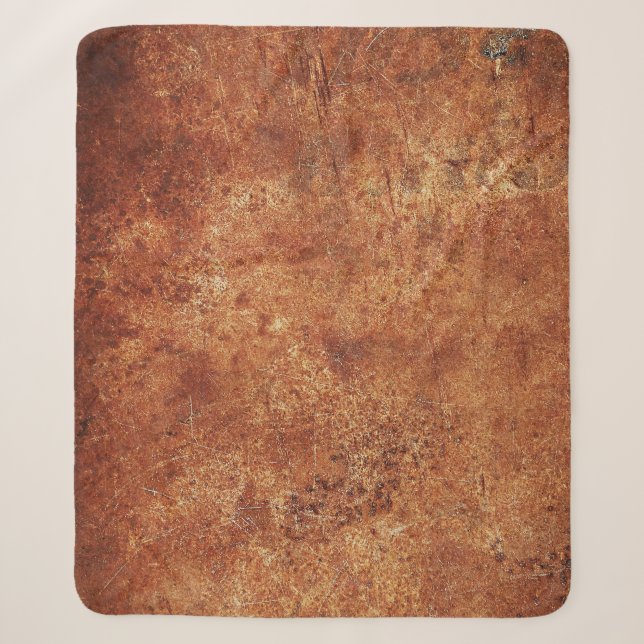 Old Grunge Rustic Metal Texture Sherpa Blanket (Front)