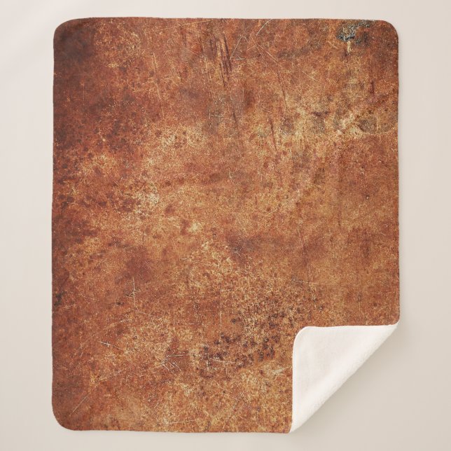 Old Grunge Rustic Metal Texture Sherpa Blanket (Front)