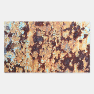 old grunge rusty metal sheet texture background pa rectangular sticker