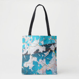 Old grunge wall textures and backgroundsearthquake tote bag