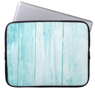 Old grunge wood plank texture background. Vintage Laptop Sleeve