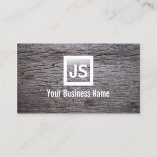 Old Grunge Wood Texture Modern Business Card