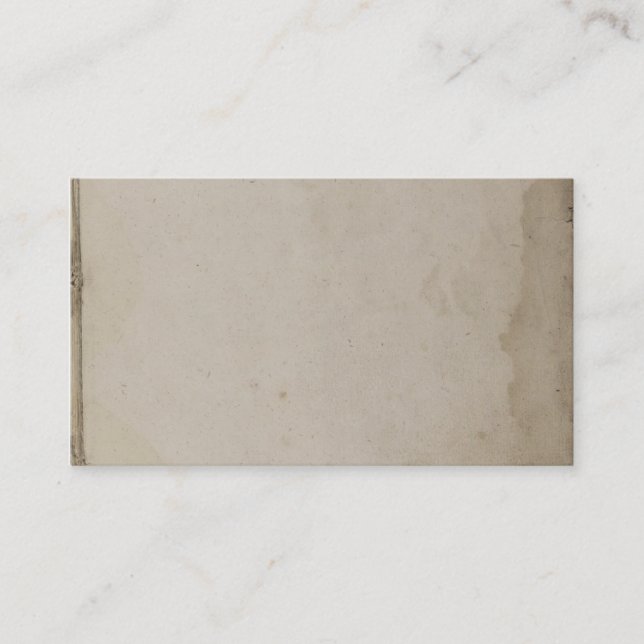 Old Grungy Stained Kraft Paper Business Card (Front)