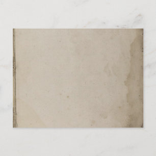 Old Grungy Stained Kraft Paper Postcard