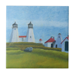 Old Gurnet Lighthouses Tile