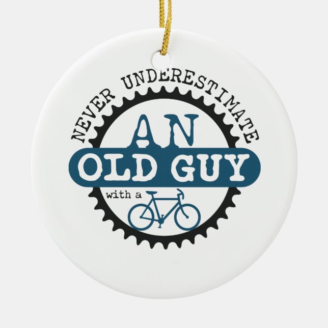 Old Guy Ceramic Tree Decoration (Front)