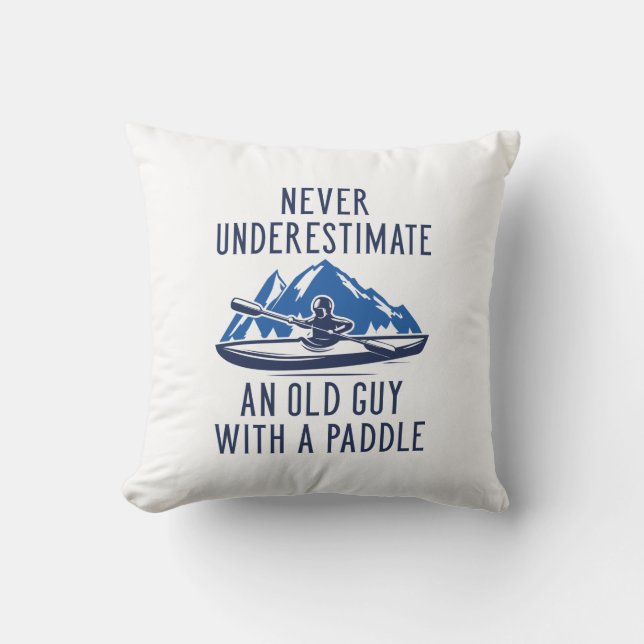 Old Guy With A Paddle Cushion (Front)