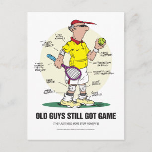 Old Guys Still Got Game Postcard