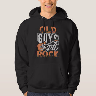 Old Guys Still Rock Electric Guitar Music Hoodie