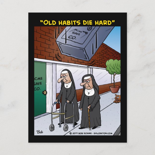"Old Habits Die Hard" Postcard (Front)