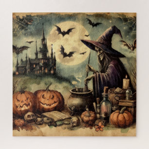 Old Halloween Art Jigsaw Puzzle