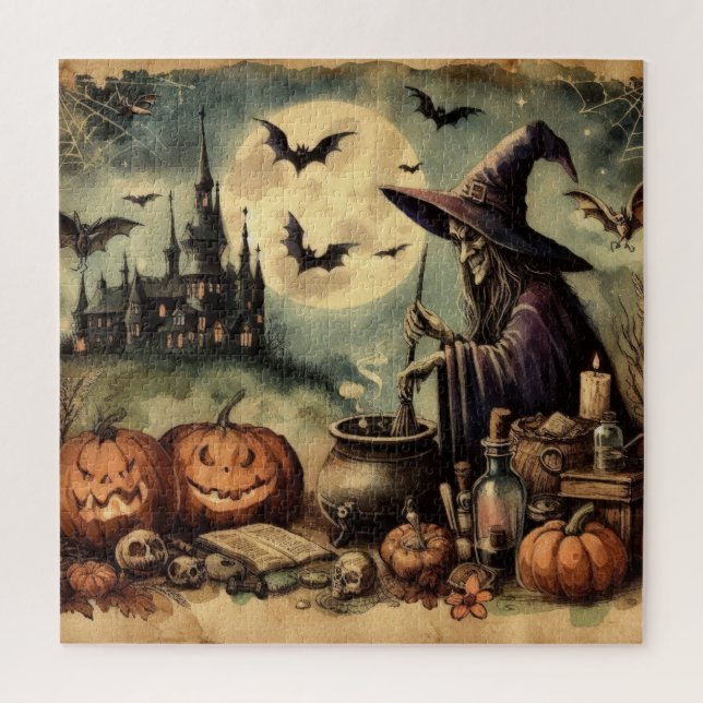 Old Halloween Art Jigsaw Puzzle (Vertical)