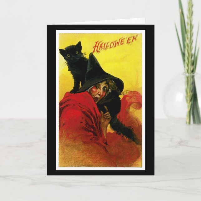 Old Halloween Witch Card (Front)