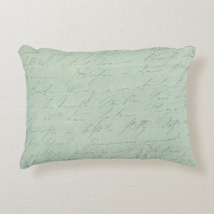 Old handwriting love letters faded antique script decorative cushion