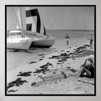 Old Hawaii beach Poster