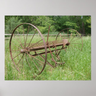 Old hay rake 2 poster