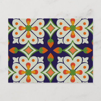 Old hearts tiles postcard