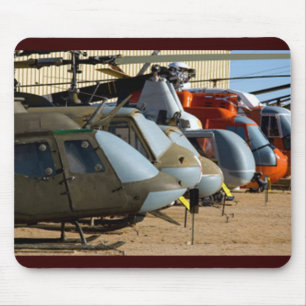 Old Helicopters Mouse Mat