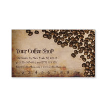 Old Hessian Coffee Bean Photo - Punch Card