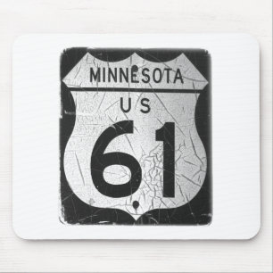 Old Highway 61 sign Mouse Mat