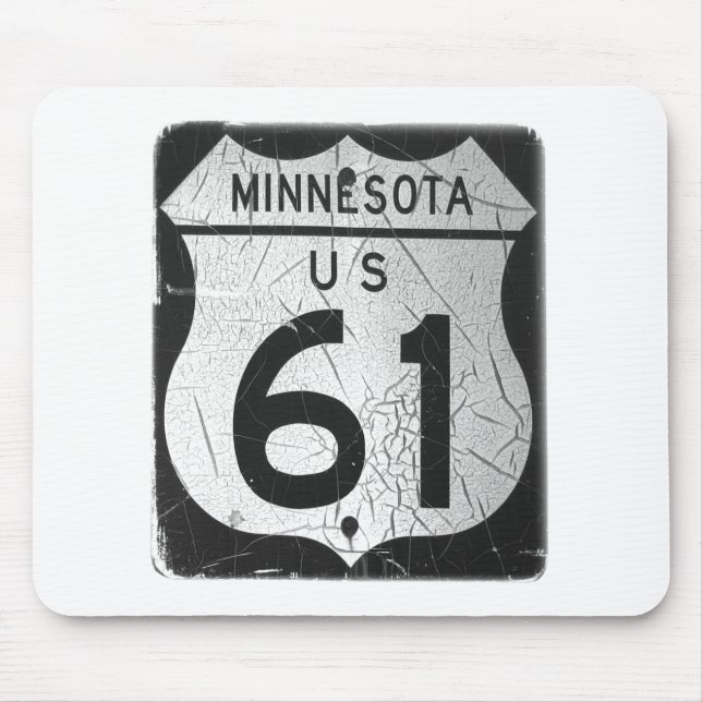 Old Highway 61 sign Mouse Mat (Front)