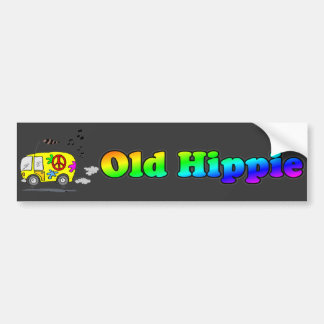 Old Hippie Bus Bumper Sticker