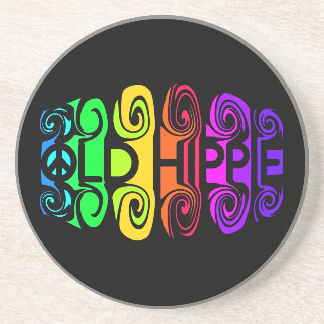 OLD HIPPIE coaster (Front)