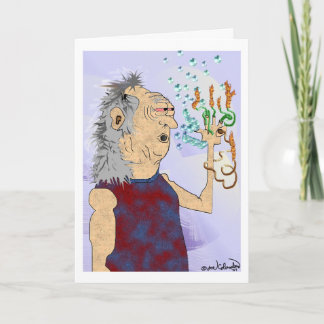 OLD HIPPIE DUDE birthday card