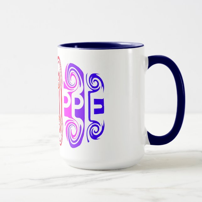 OLD HIPPIE mug - choose style & colour (Right)