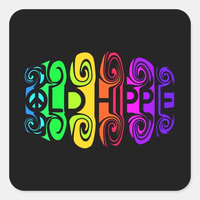 OLD HIPPIE stickers (Front)