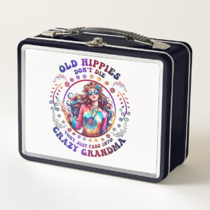Old Hippies Dont Die Metal Lunch Box