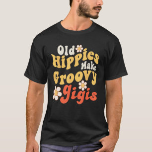 Old Hippies Make Groovy Gigis Retro 70s Daisy Funn T-Shirt