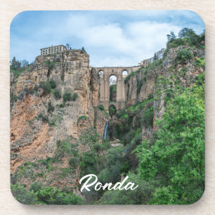 Old historic bridge in Ronda, Spain Coaster