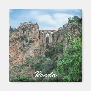 Old historic bridge in Ronda, Spain Magnet