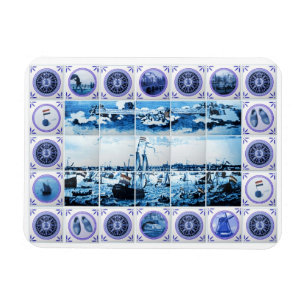 Old Holland Delft Blue Delftware Style Tile Mural Magnet