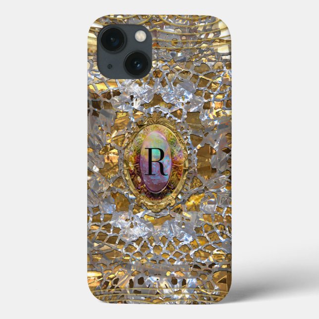 Old Hollywood Chic Elegant Monogram Case-Mate iPhone Case (Back)