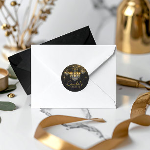 Old Hollywood Glam Chandelier Sweet 16 ID1108 Classic Round Sticker