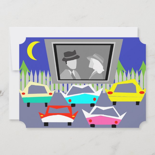 Old Hollywood Movie Party Invitations (Front)