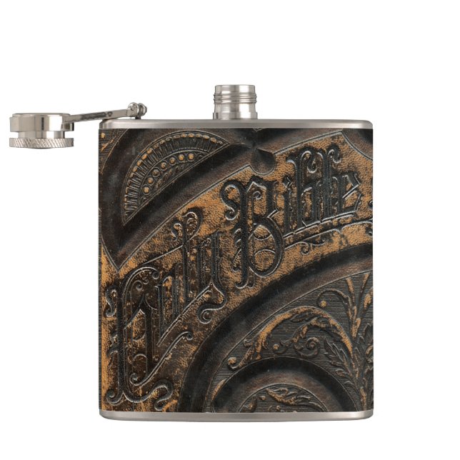 Old holy bible hip flask (Opened)