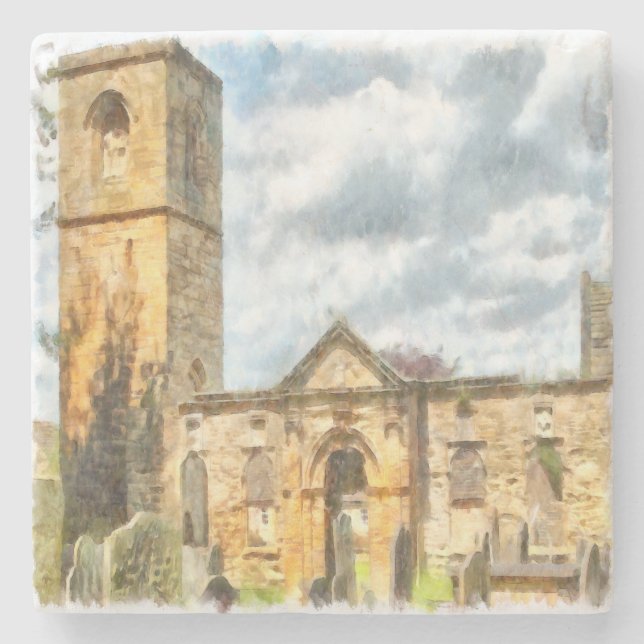 Old Holy Trinity Gothic Architecture Church Stone Coaster (Front)